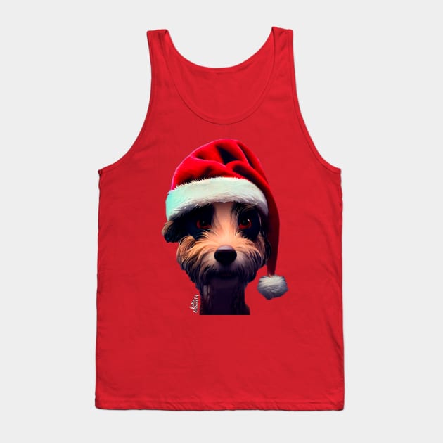 Christmas Funny dog Tank Top by extraordinar-ia